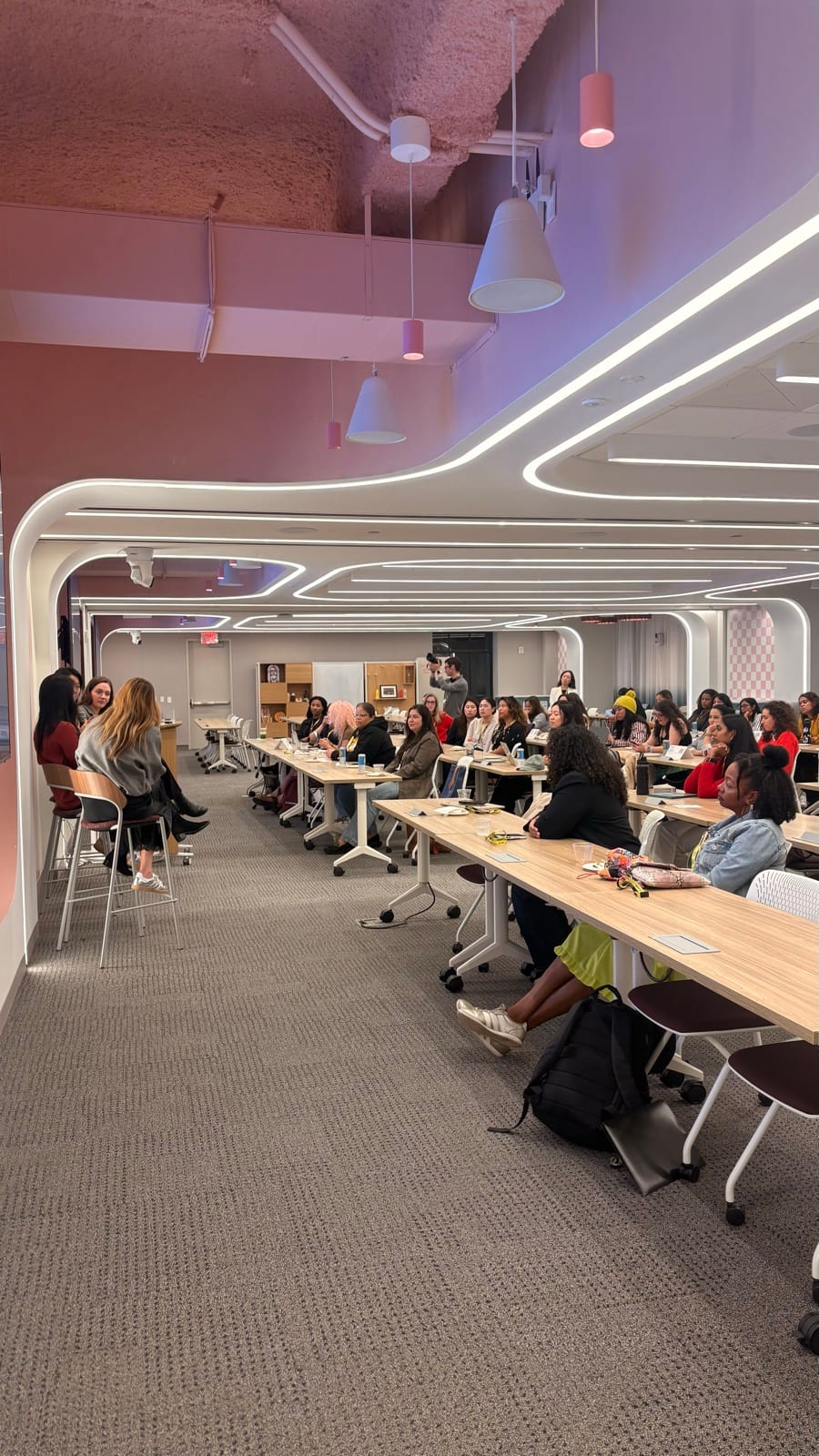 A full room at the AI Skills Share at Pinterest NY