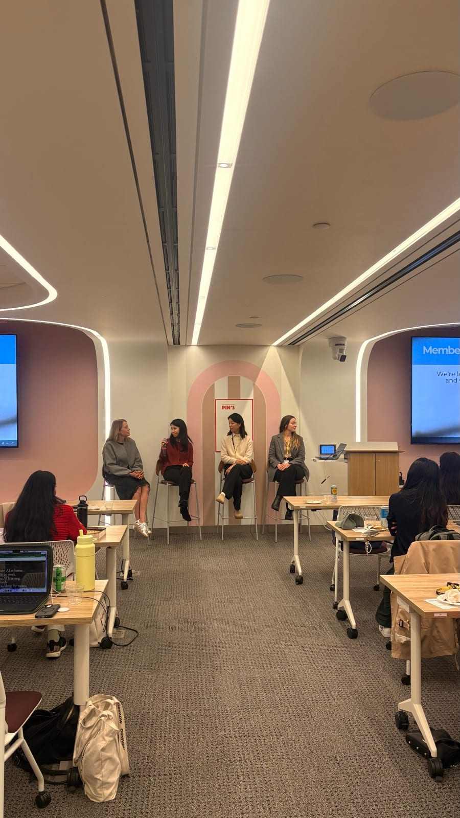 A four-person panel at the AI Skills Share at Pinterest NY